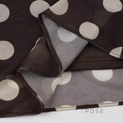 Sia Polka Dot Mesh Skirt