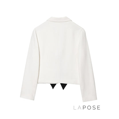 Sonya Contrast Bow Blazer