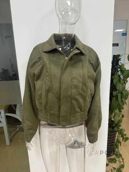Star Lapel Crop Jacket