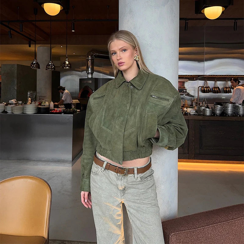 Star Lapel Crop Jacket
