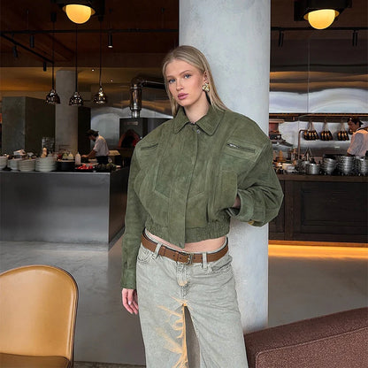 Star Lapel Crop Jacket