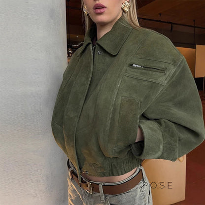 Star Lapel Crop Jacket