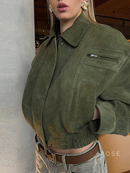 Star Lapel Crop Jacket