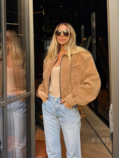 Star Lapel Crop Jacket