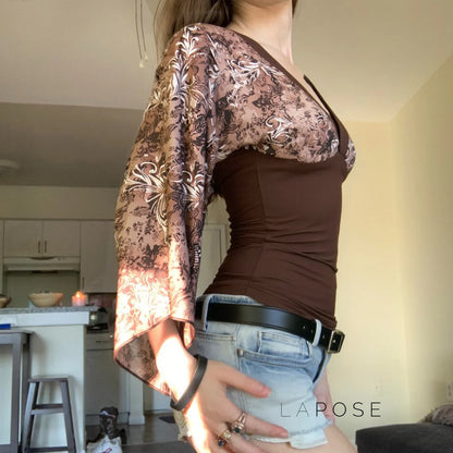 Talaya Floral Bell Sleeve Top