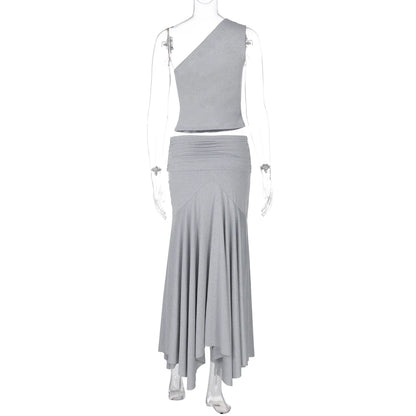 Taryn Ribbed Twist Skirt Set