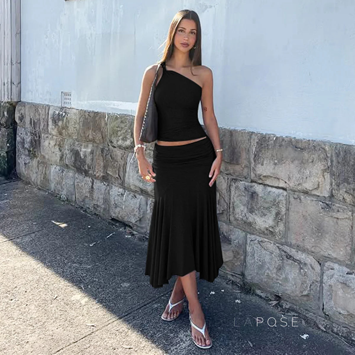 Taryn Ribbed Twist Skirt Set