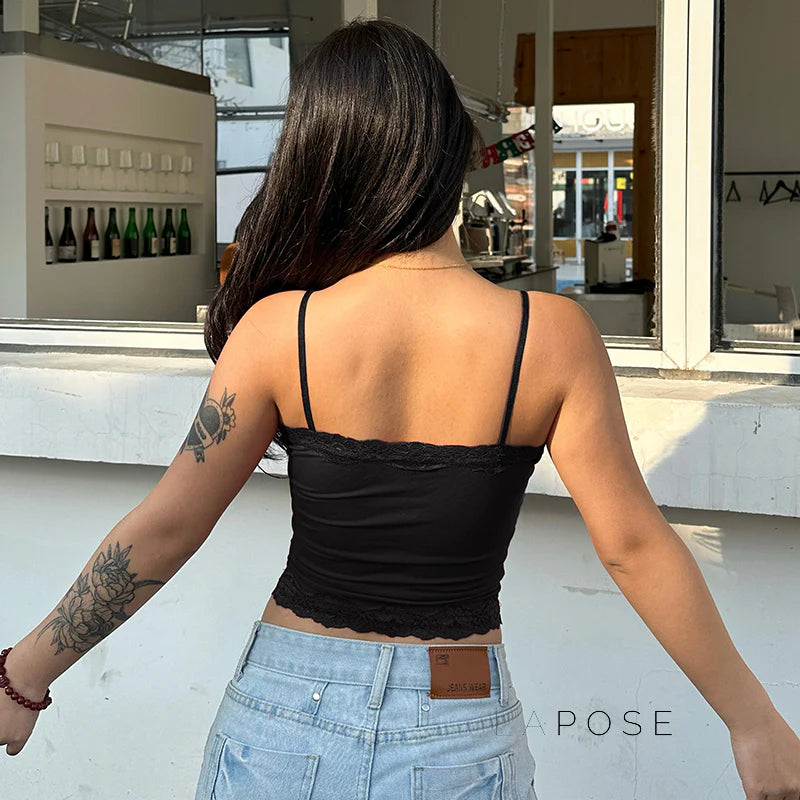 Tula Cropped Lace Cami Top