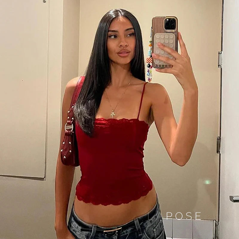 Tula Cropped Lace Cami Top