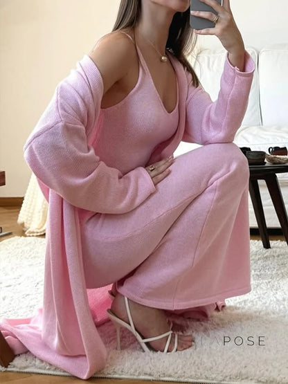 Xandria Knitted Lounge Dress Set