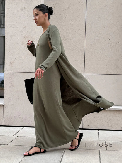 Xandria Knitted Lounge Dress Set