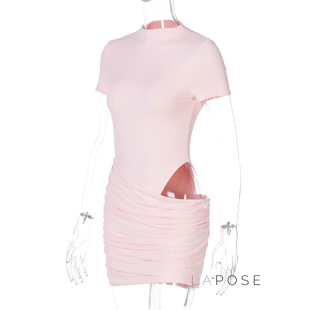Yolanda Pleated Cutout Mini Dress