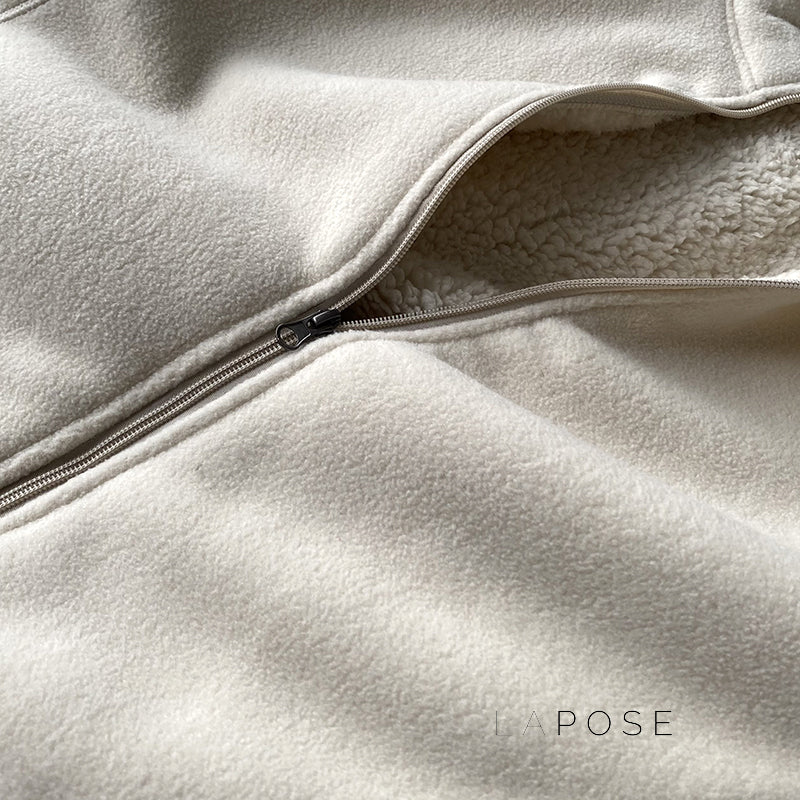 Zoee Plush Stand Collar Jacket