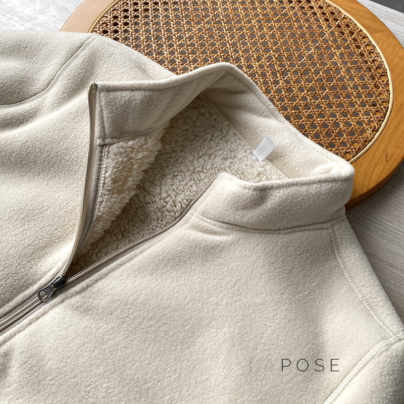 Zoee Plush Stand Collar Jacket