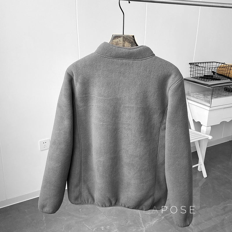Zoee Plush Stand Collar Jacket