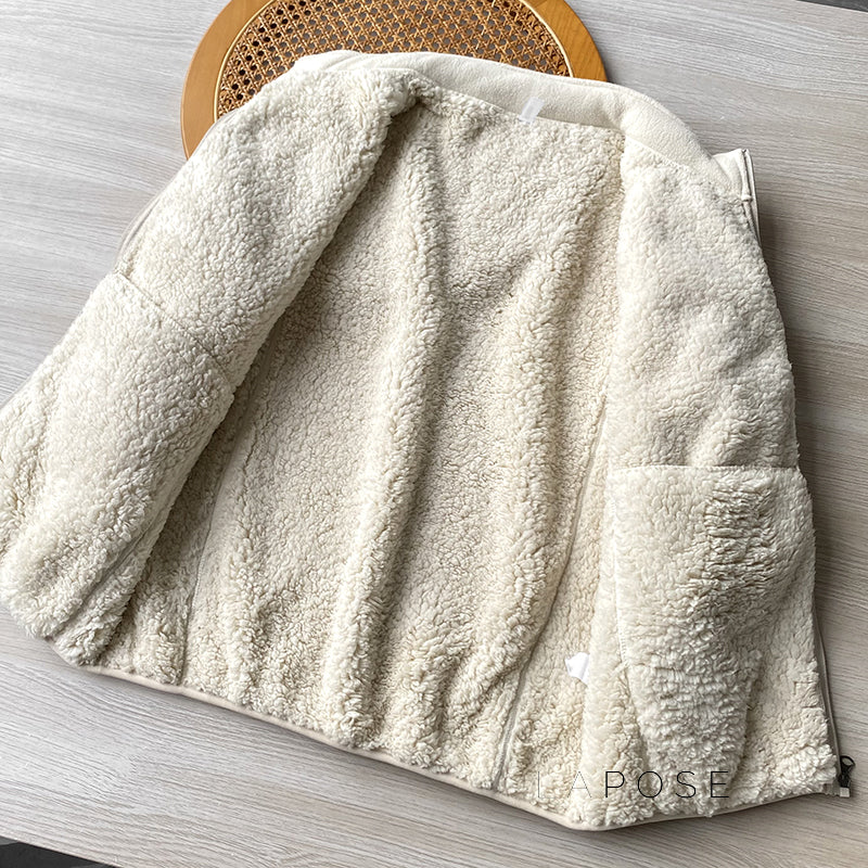 Zoee Plush Stand Collar Jacket