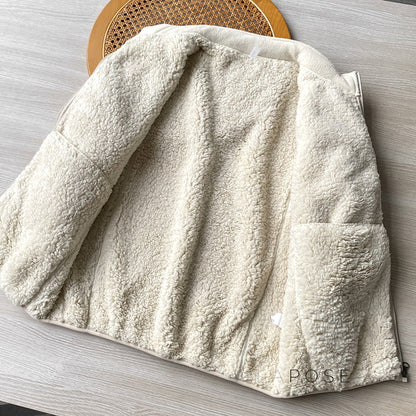 Zoee Plush Stand Collar Jacket
