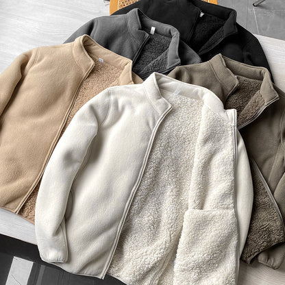 Zoee Plush Stand Collar Jacket