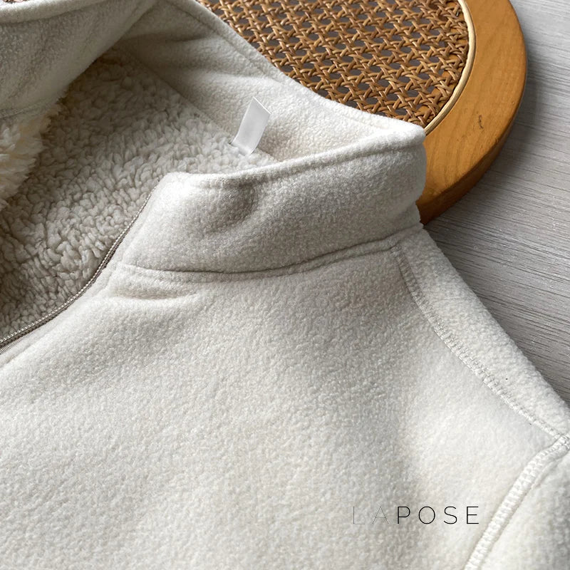 Zoee Plush Stand Collar Jacket