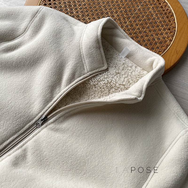 Zoee Plush Stand Collar Jacket