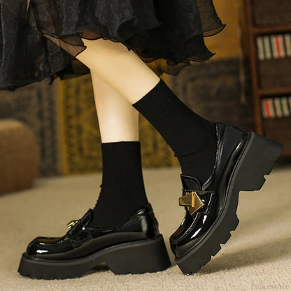 Leather Antique Platform Loafer Sneaker