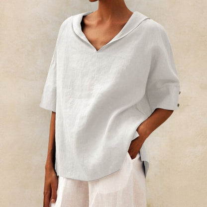| Women's Spring Relaxed V-Neck Top