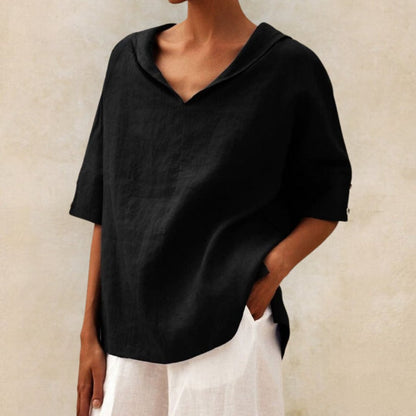 | Women's Spring Relaxed V-Neck Top
