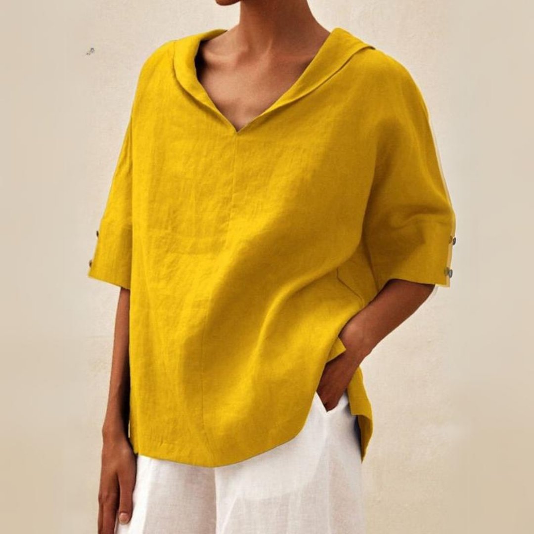 | Women's Spring Relaxed V-Neck Top