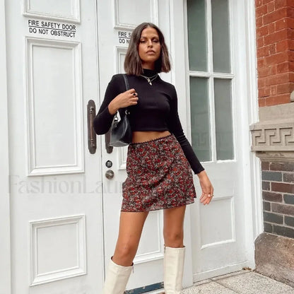 Leopard Mesh Wrap Hip Skirt