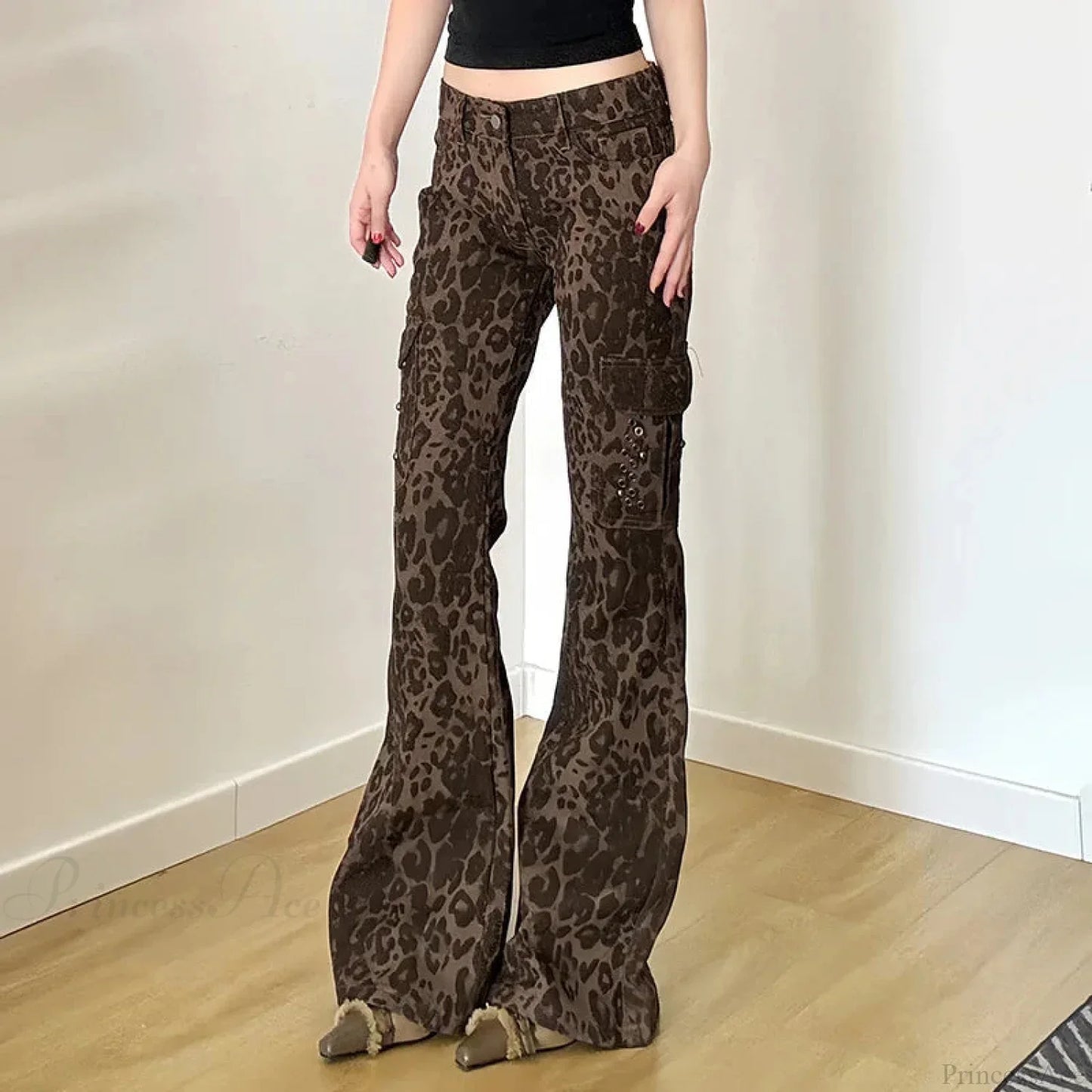 Leopard Pattern Gothic Slim Trouser