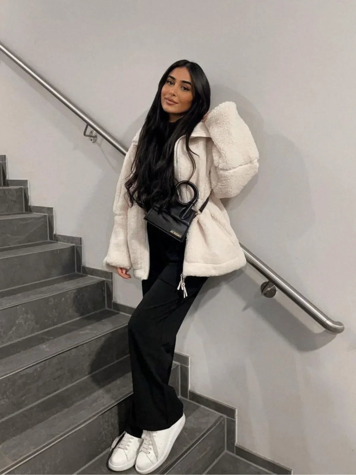 Alpaca Wool Turtleneck Jacket