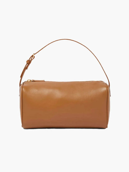 Classic Faux Leather Boxy Shoulder Bag