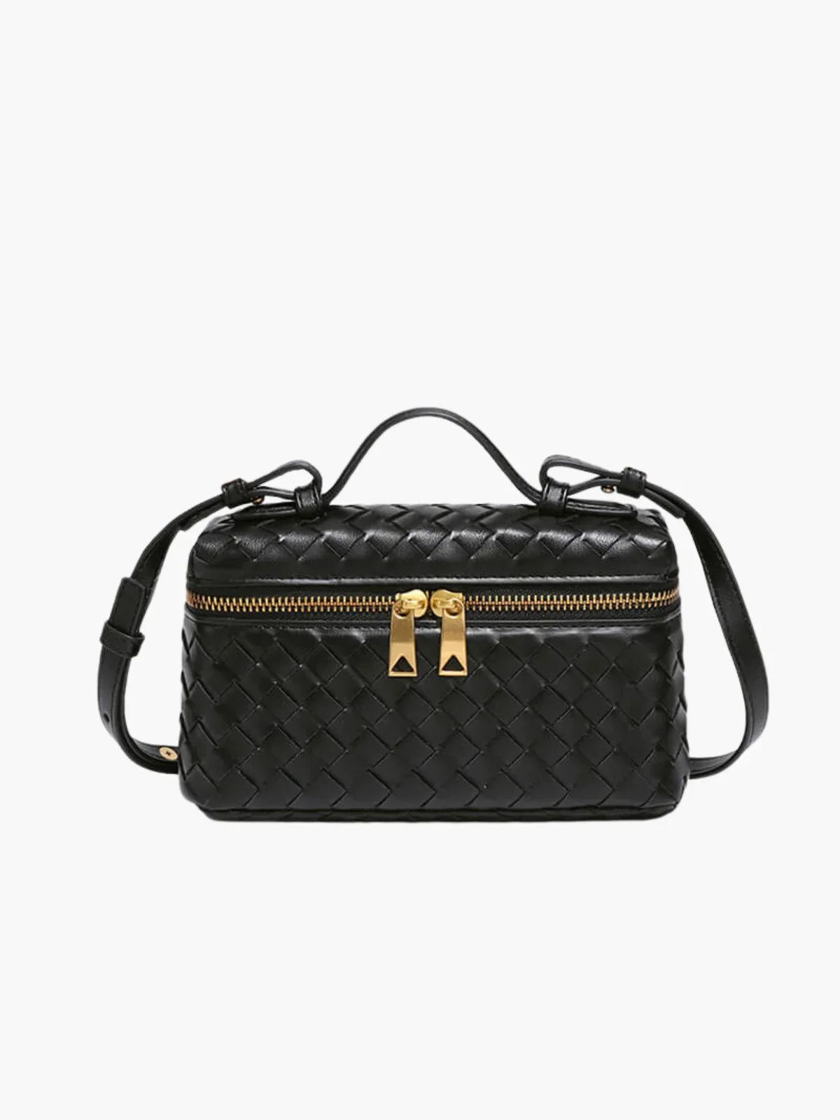 Woven Faux Leather Structured Box Bag – Classylooker