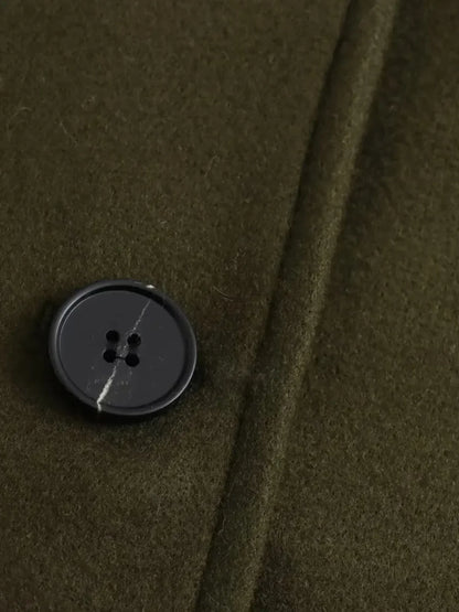 Oversized Turn-Down Collar Wool Jacket