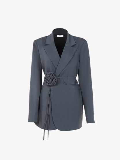 Sculpted Floral Commuter Blazer