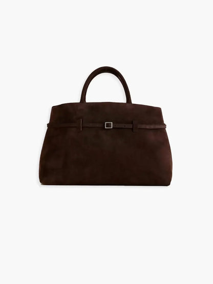 Vintage Faux Suede Top Handle Bag