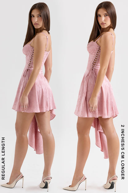 Pink – Sexy Strappy Irregular Hem Cami Dress