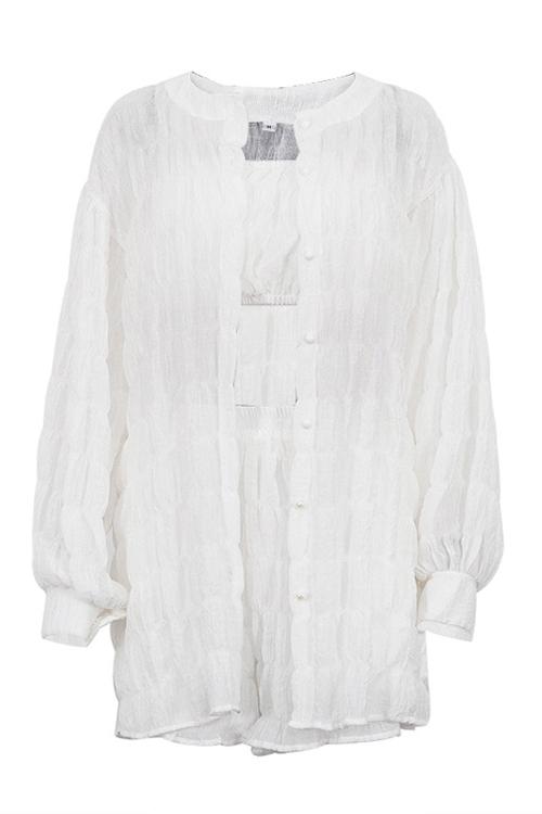 Lola Textured Chiffon Three-pieces Set