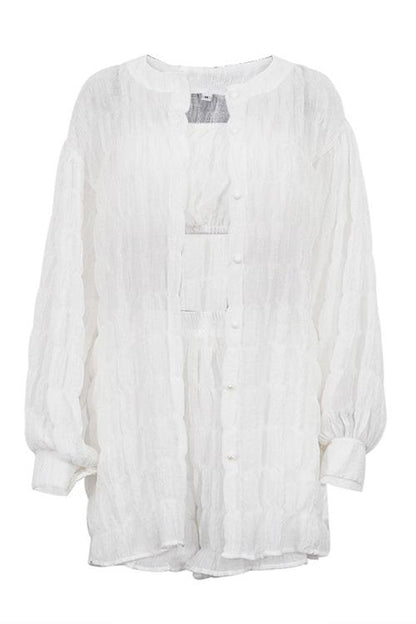 Lola Textured Chiffon Three-pieces Set
