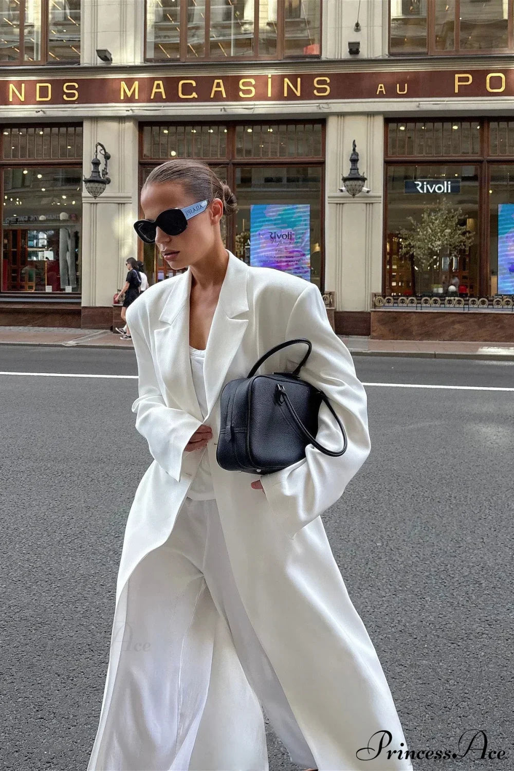 Long Sleeve Fitted Waist Long Chic Overcoat