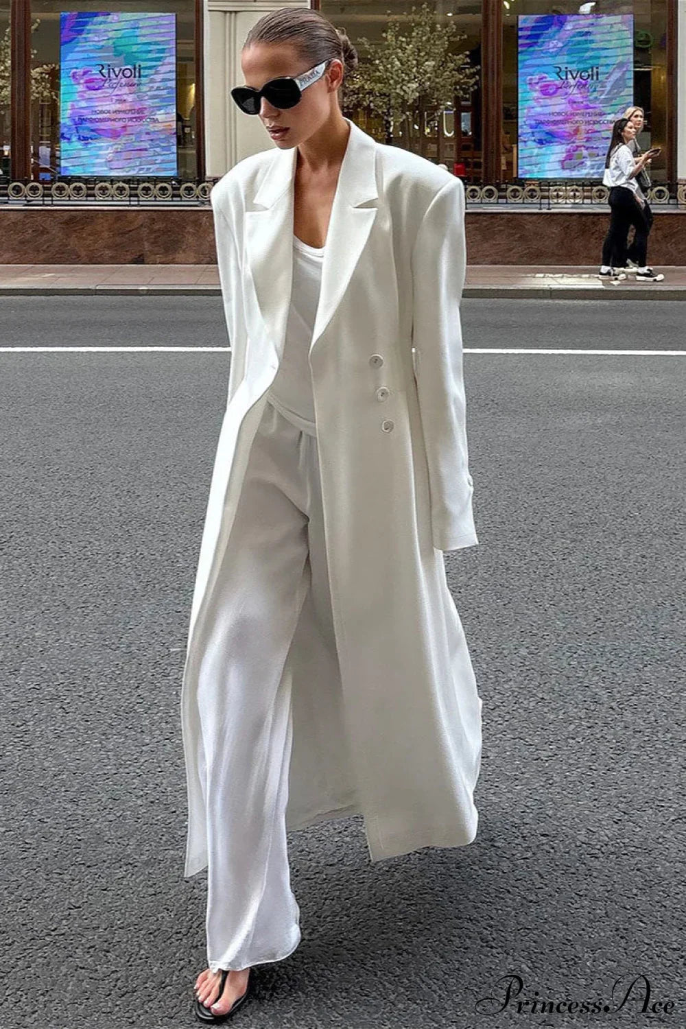 Long Sleeve Fitted Waist Long Chic Overcoat