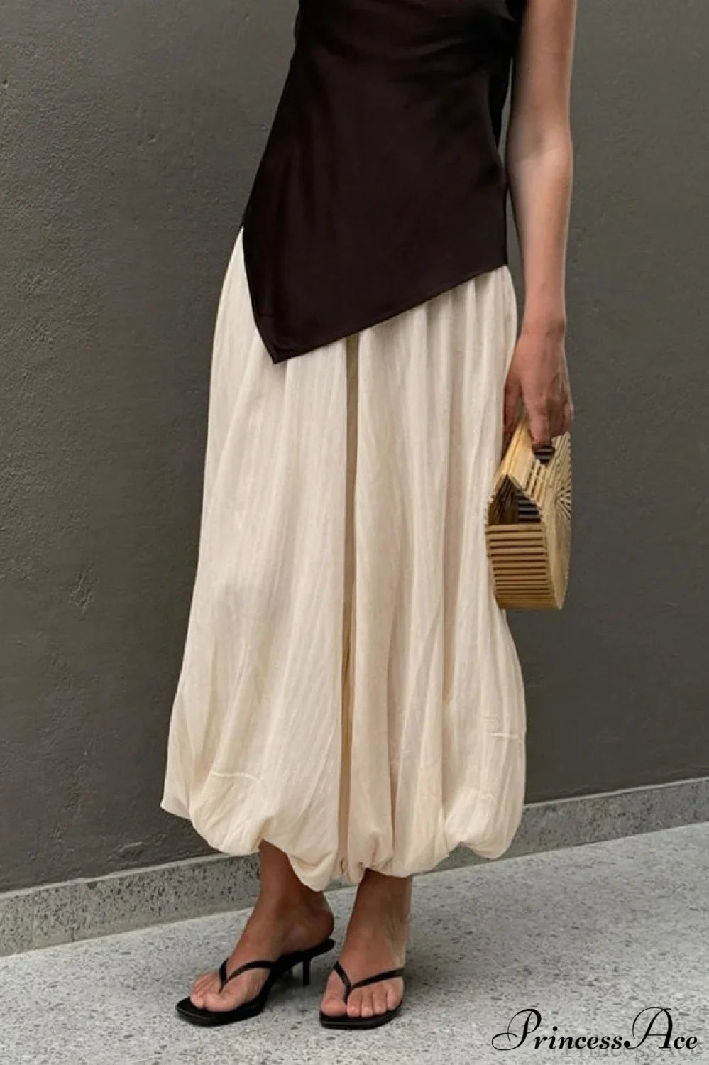 Loose Bubble Cuffed Pants