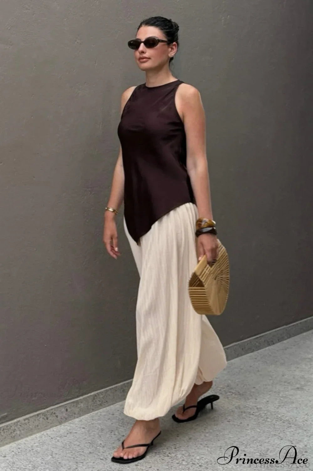 Loose Bubble Cuffed Pants