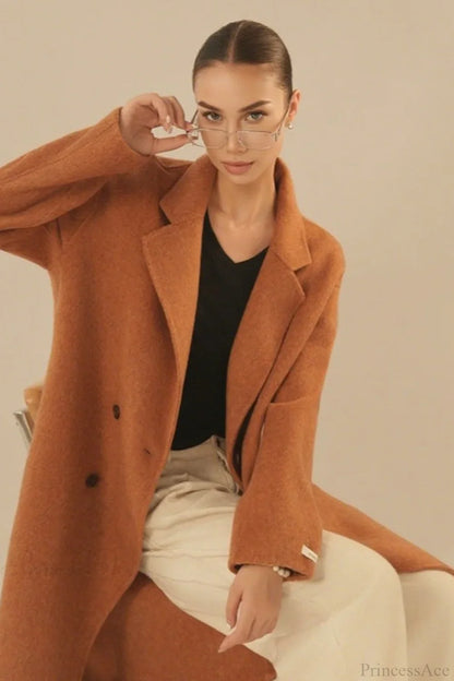 Loose Mid-Length Slouchy Korean Wool Overcoat