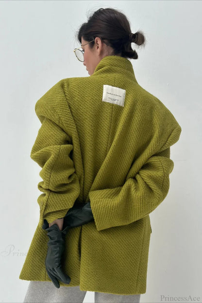 Loose Wool Blazer Warm Versatile Coat