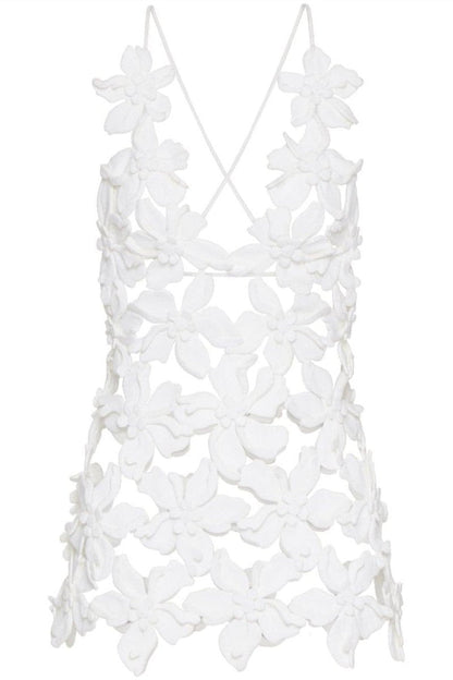 Lorraine Floral Applique V-neck Top