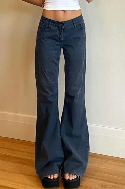 Low Rise Minimal Flare Jean