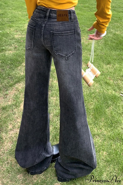 Low Rise Slim Stretchy Bamboo Print Flared Jeans