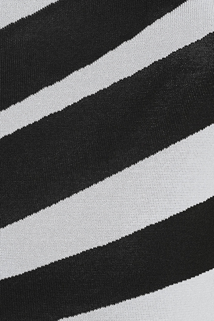 Kimberley One Shoulder Striped Knit Maxi Dress