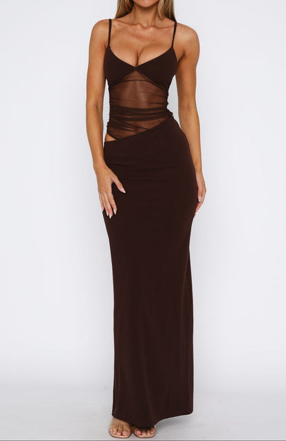 Guadalupe Maxi Dress Chocolate